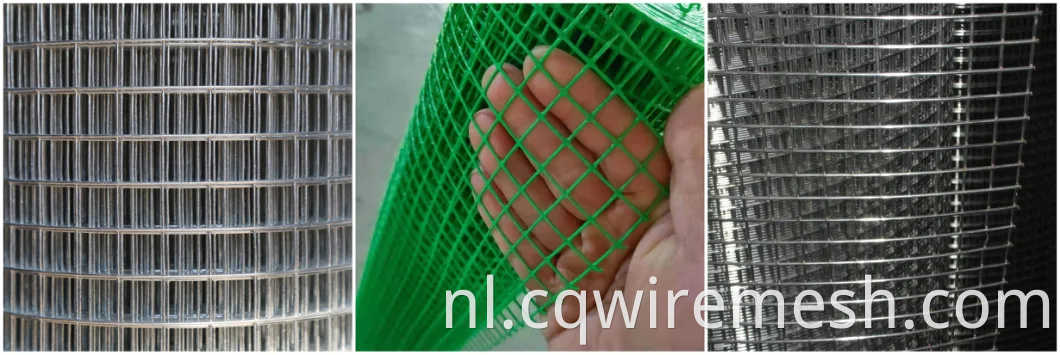 PVC gecoate groene draadnetten gegalvaniseerd gelaste draadgaas voor tuinhek en kooien